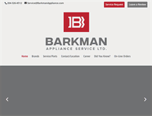 Tablet Screenshot of barkmanappliance.com